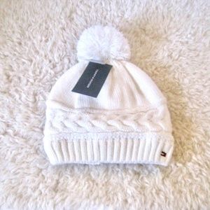 Tommy Hilfiger Girls Pom Pom Tuque